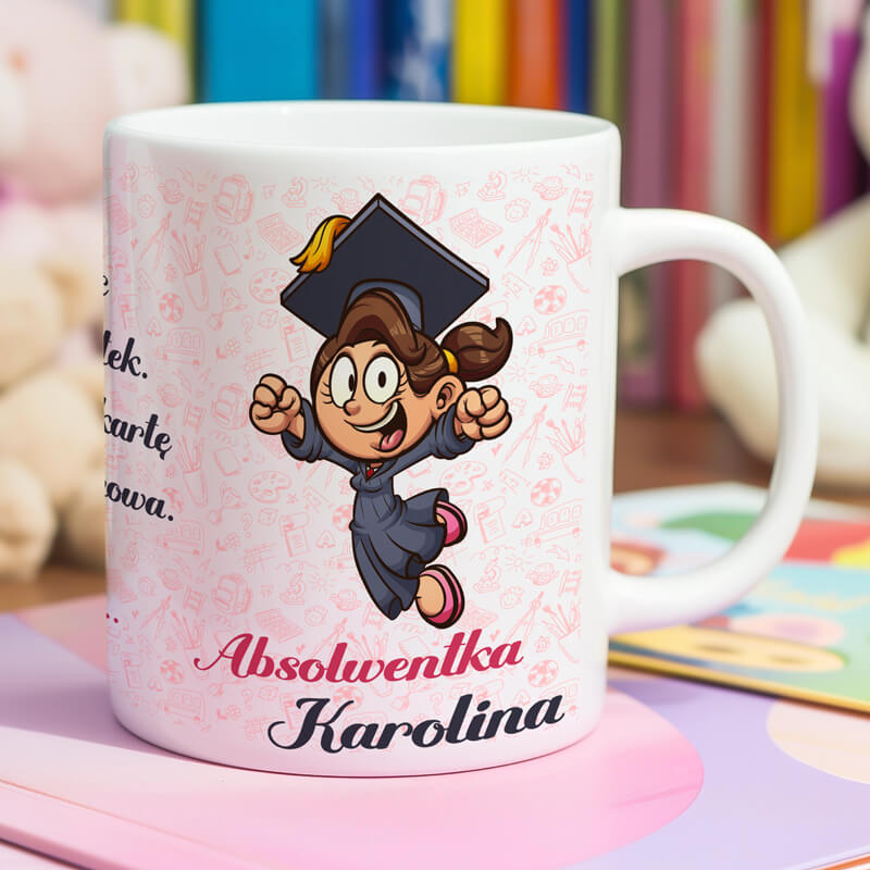 Kubek z imieniem dla absolewntki